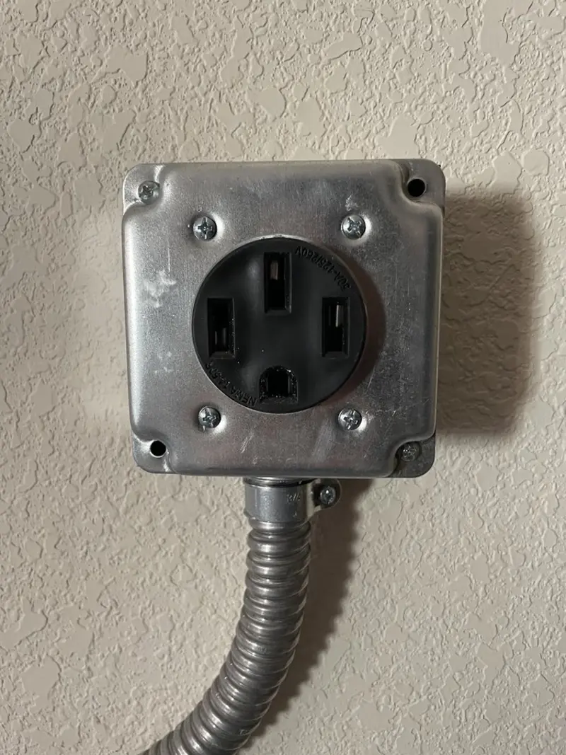 NEMA 14-50 outlet installed for Electrical Panel Upgrade in South Euclid